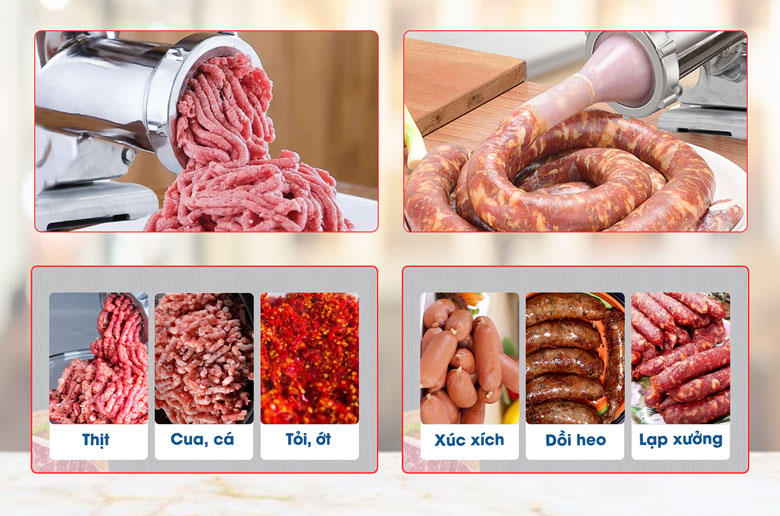 Xay đùn nhiều loại nguyên liệu khác nhau Xay đùn nhiều loại nguyên liệu khác nhau