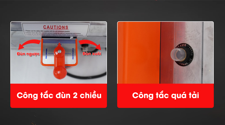 Công tắc đùn 2 chiều và hệ thống bảo vệ quá tải Công tắc đùn 2 chiều và hệ thống bảo vệ quá tải