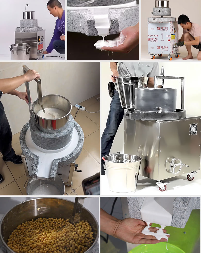 Khách hàng sử dụng máy xay bột gạo nước trong thực tế