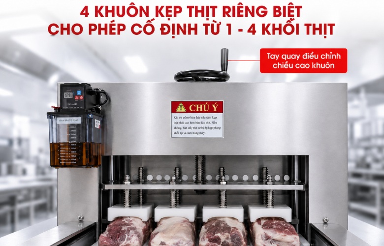 4 khuôn kẹp thịt riêng biệt