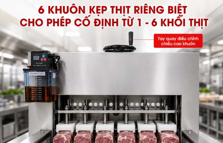 6 khuôn kẹp thịt