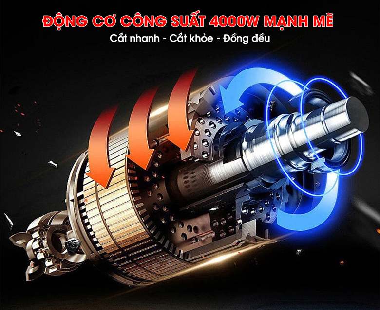 Động cơ công suất 4000W mạnh mẽ 